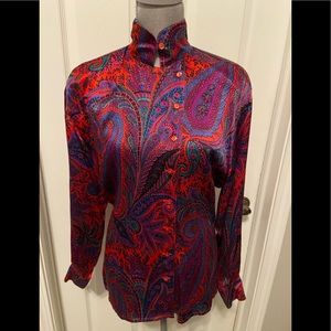 Vintage Escada by Margaretha Ley Silk Blouse Size 38